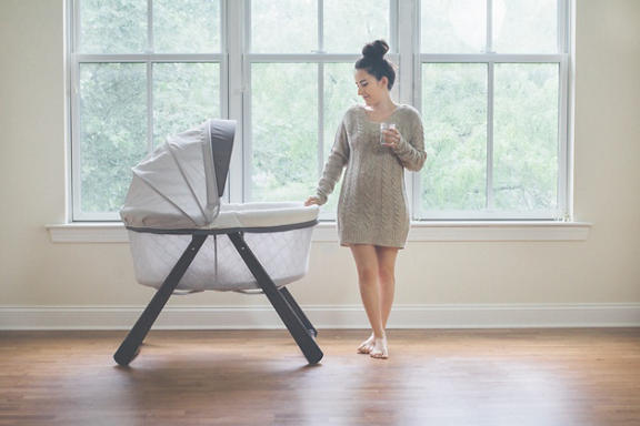 FoldAway Rocking Wood Bassinet - Carrington